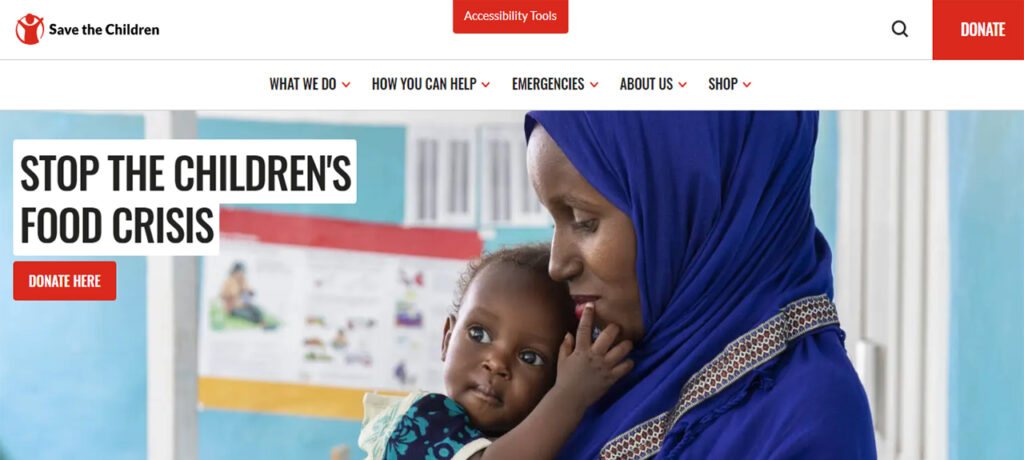 a website using seo for charities