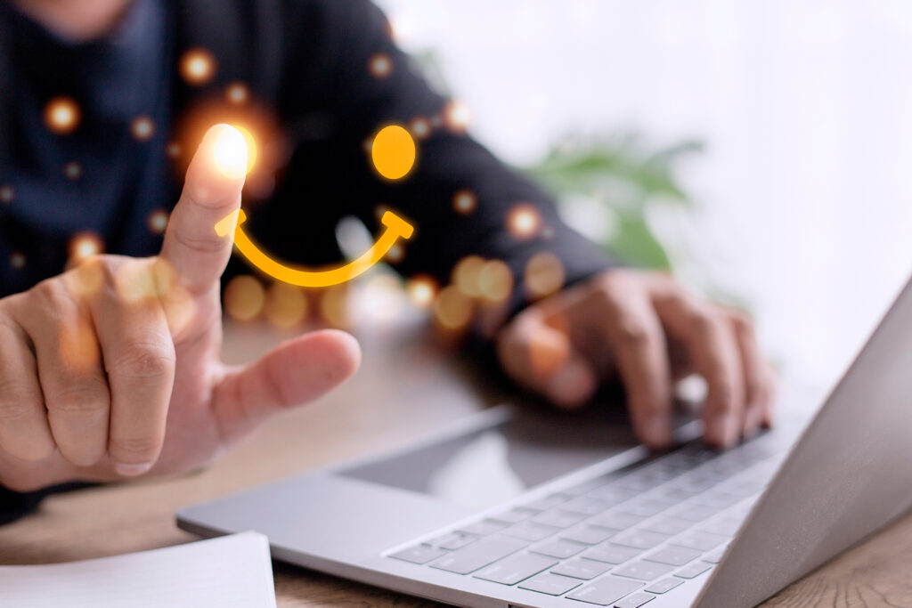 a business owner responding to reviews and comments tactfully to encourage repeat business