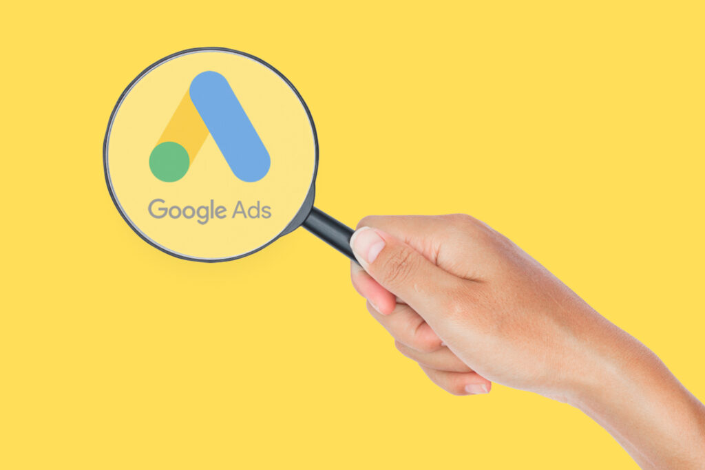 google ads under a magnifying glass