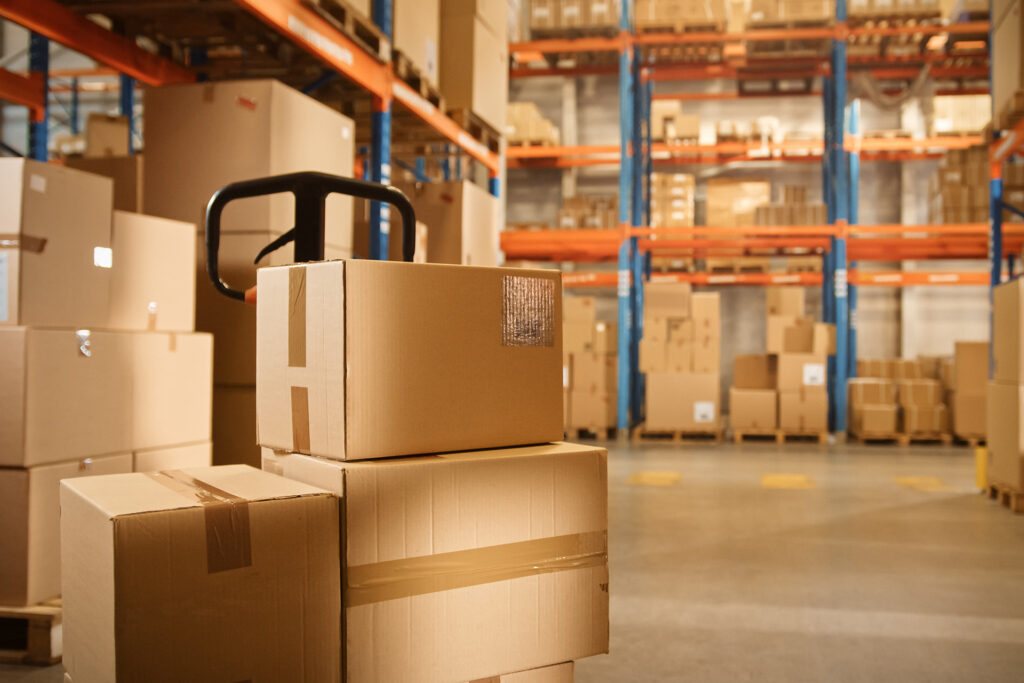 a warehouse full of ecommerce goods