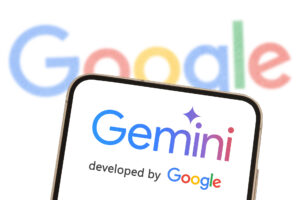 The logo of Gemini the algorithm behind Google AI search